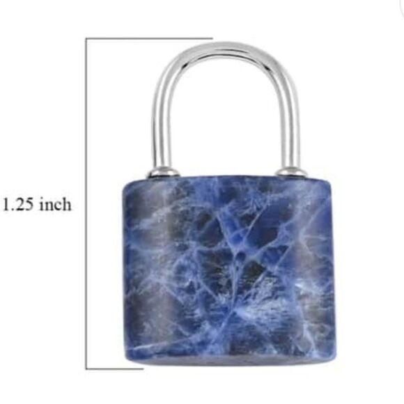 Blue Sodalite Lock and Key Pendant - Picture 9 of 16